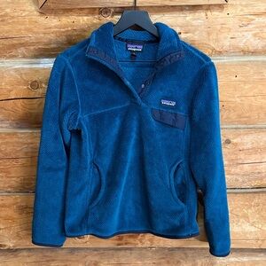 Patagonia Deep Teal Re-Tool Fleece Pullover Small